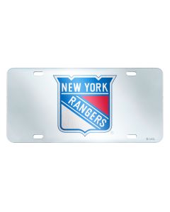 Fanmats ® - NHL New York Rangers Mirrored Inlaid Acrylic License Plate (17169)