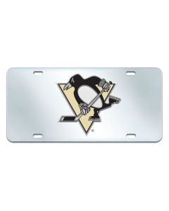 Fanmats ® - NHL Pittsburgh Penguins Mirrored Inlaid Acrylic License Plate (15151)
