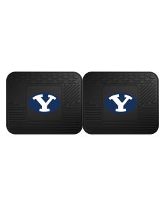 Fanmats ® - Pair of Brigham Young University Universal Vinyl Utility Rear Floor Mats (12256)
