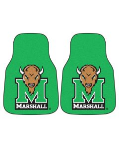 Fanmats Marshall University Universal Carpet Front Floor Mats, Flat Image