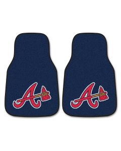 Fanmats ® - Pair of MLB Atlanta Braves Universal Carpet Front Floor Mats (6430)