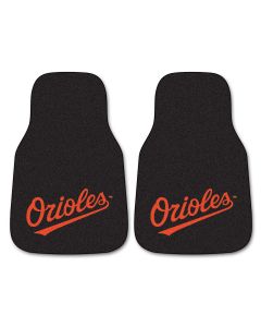 Fanmats ® - Pair of MLB Baltimore Orioles Universal Carpet Front Floor Mats (6329)
