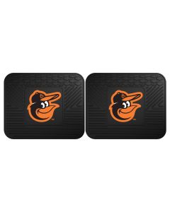 Fanmats ® - Pair of MLB Baltimore Orioles Universal Vinyl Utility Rear Floor Mats (12327)