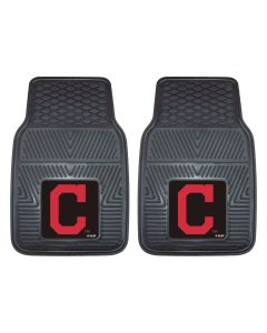 Fanmats MLB Cleveland Indians Universal Vinyl Front Floor Mats, 2 Front Mats