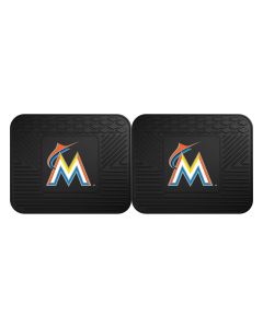 Fanmats ® - Pair of MLB Miami Marlins Universal Vinyl Utility Rear Floor Mats (12333)