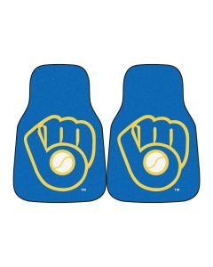 Fanmats ® - Pair of MLB Milwaukee Brewers Universal Carpet Front Floor Mats (16845)