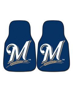 Fanmats ® - Pair of MLB Milwaukee Brewers Universal Carpet Front Floor Mats (6489)