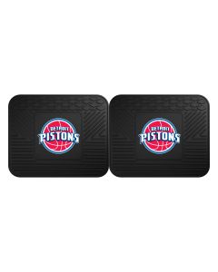 Fanmats ® - Pair of NBA Detroit Pistons Universal Vinyl Utility Rear Floor Mats (12370)