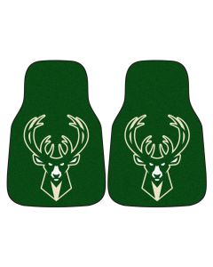 Fanmats ® - Pair of NBA Milwaukee Bucks Universal Carpet Front Floor Mats (9325)
