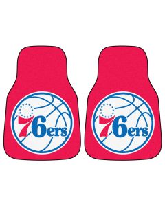 Fanmats ® - Pair of NBA Philadelphia 76ers Universal Carpet Front Floor Mats (9373)