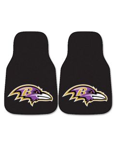 Fanmats ® - Pair of NFL Baltimore Ravens Universal Carpet Front Floor Mats (5675)