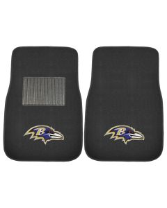 Fanmats NFL Baltimore Ravens Universal embroidered Front Floor Mats, 2 PCs Mats