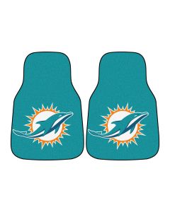 Fanmats ® - Pair of NFL Miami Dolphins Universal Carpet Front Floor Mats (5790)