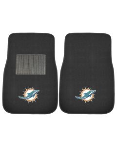 Fanmats ® - Pair of NFL Miami Dolphins Universal Embroidered Front Floor Mats (10755)