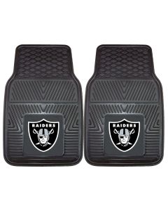 Fanmats ® - Pair of NFL Oakland Raiders Universal Vinyl Front Floor Mats (8774)