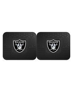 Fanmats ® - Pair of NFL Oakland Raiders Universal Vinyl Utility Rear Floor Mats (12318)
