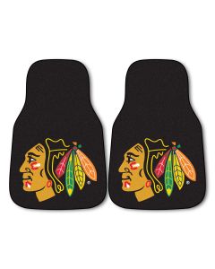 Fanmats ® - Pair of NHL Chicago Blackhawks Universal Carpet Front Floor Mats (10338)