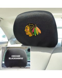 Fanmats ® - Pair of NHL Chicago Blackhawks Universal Headrest Covers (14780)