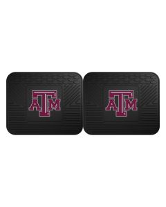 Fanmats ® - Pair of Texas A&M University Universal Vinyl Utility Rear Floor Mats (12271)