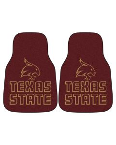 Fanmats ® - Pair of Texas State University Universal Carpet Front Floor Mats (18114)