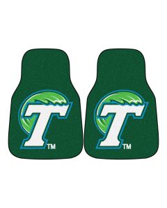 Fanmats Tulane University Universal Carpet Front Floor Mats, Flat Image