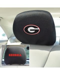 Fanmats University of Georgia Universal Head Rest Cover, Front and back view