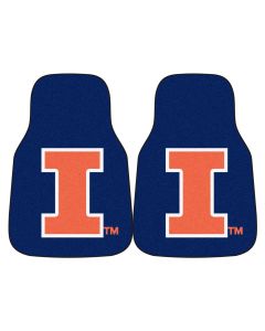 Fanmats University of Illinois Universal Carpet Front Floor Mats, Flat Image