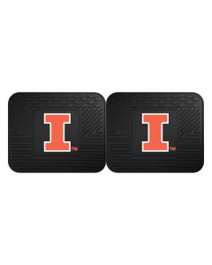 Fanmats ® - Pair of University of Illinois Universal Vinyl Utility Rear Floor Mats (12281)
