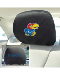Fanmats ® - Pair of University of Kansas Universal Headrest Covers (12573)