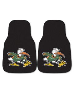 Fanmats University of Miami Universal Carpet Front Floor Mats, Flat Image