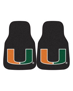 Fanmats ® - Pair of University of Miami Universal Carpet Front Floor Mats (5526)