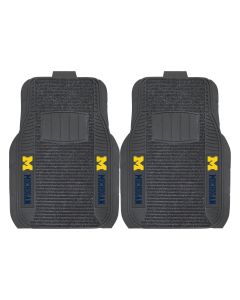 Fanmats ® - Pair of University of Michigan Universal Deluxe Front Floor Mats (13813)