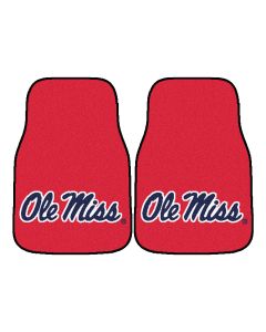Fanmats ® - Pair of University of Mississippi (Ole Miss) Universal Carpet Front Floor Mats (5462)