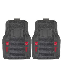 Fanmats ® - Pair of University of Nebraska Universal Deluxe Front Floor Mats (13816)