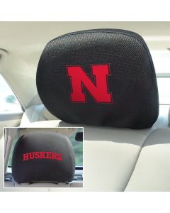 Fanmats ® - Pair of University of Nebraska Universal Headrest Covers (12587)