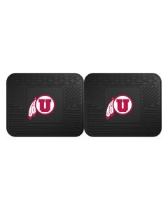 Fanmats ® - Pair of University of Utah Universal Vinyl Utility Rear Floor Mats (12301)
