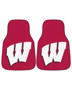 Fanmats ® - Pair of University of Wisconsin Universal Carpet Front Floor Mats (5492)