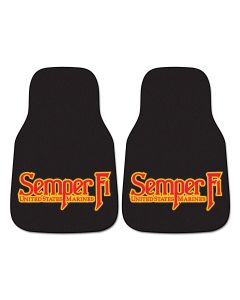 Fanmats ® - Pair of US Marines Universal Carpet Front Floor Mats (6554)
