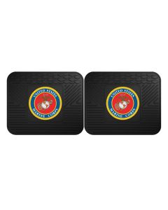 Fanmats ® - Pair of US Marines Universal Vinyl Utility Rear Floor Mats (16948)