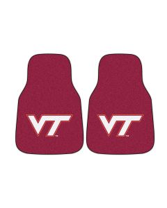 Fanmats Virginia Tech Universal Carpet Front Floor Mats, Flat Image