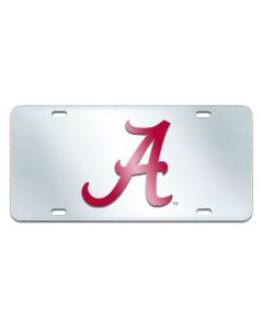 Fanmats ® - University of Alabama Mirrored Inlaid Acrylic License Plate (14977)