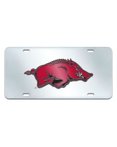 Fanmats ® - University of Arkansas Mirrored Inlaid Acrylic License Plate (14980)