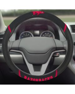 Fanmats ® - University of Arkansas Universal Steering Wheel Cover (14807)