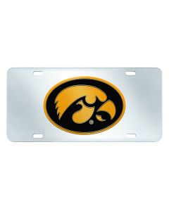 Fanmats ® - University of Iowa Mirrored Inlaid Acrylic License Plate (15075)