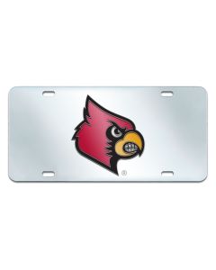 Fanmats ® - University of Louisville Mirrored Inlaid Acrylic License Plate (14992)