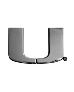 Fanmats ® - University of Miami 3D Chrome Emblem (14914)