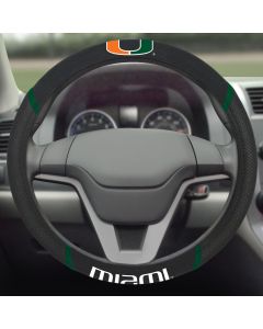 Fanmats ® - University of Miami Universal Steering Wheel Cover (14912)