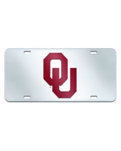 Fanmats ® - University of Oklahoma Mirrored Inlaid Acrylic License Plate (15066)