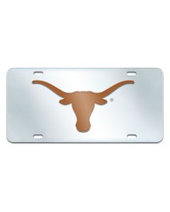 Fanmats ® - University of Texas Mirrored Inlaid Acrylic License Plate (14998)