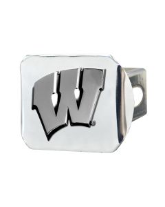 Fanmats ® - University of Wisconsin Chromed Metal Hitch Cover (15091)